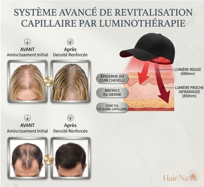 Casquette Luminothérapie Capillaire